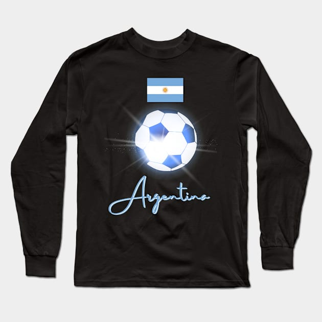 Argentina Soccer Lover Long Sleeve T-Shirt by SoLunAgua